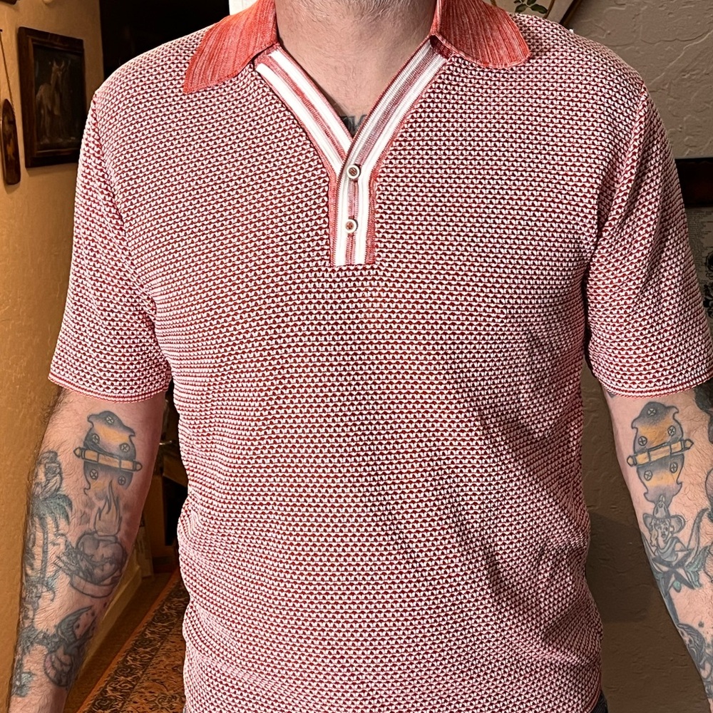 Red Patterned Men's Shirt